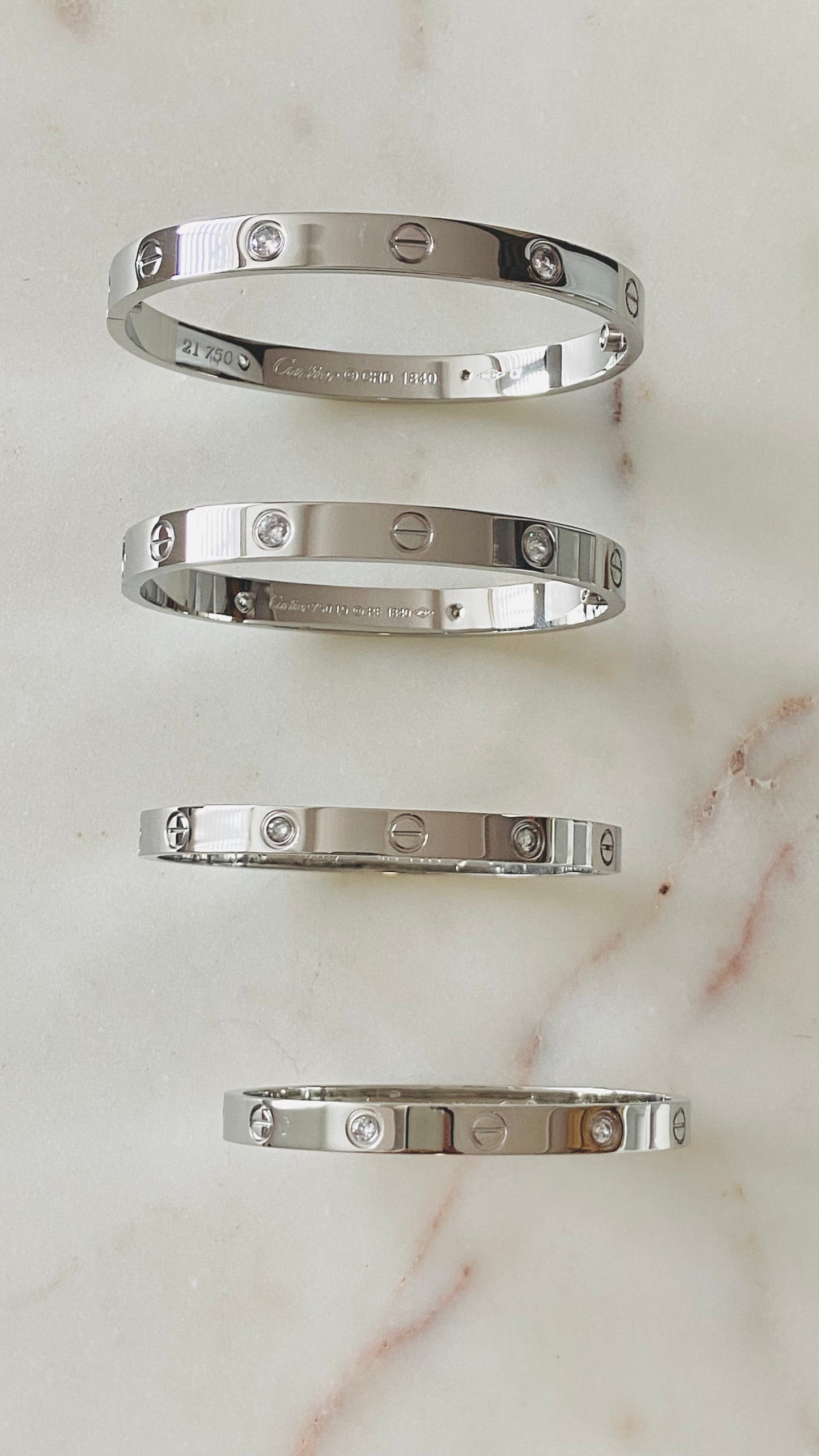 Silver  Crystal Rigid Bracelet