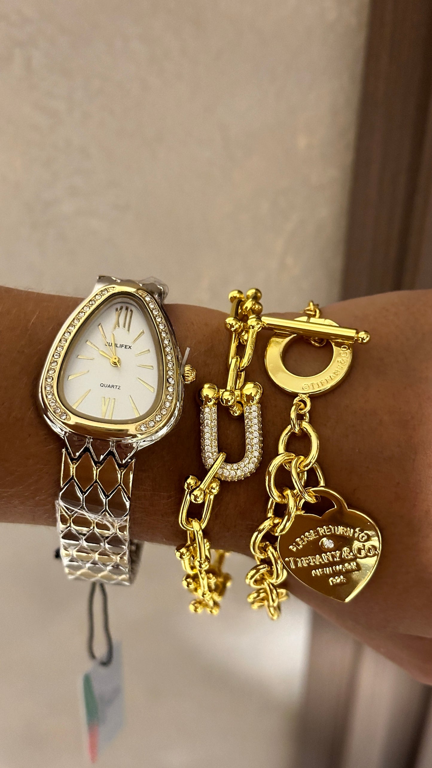 Double Tone Watch (Gold &Silver)