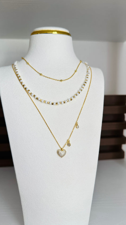 White & Gold Necklace
