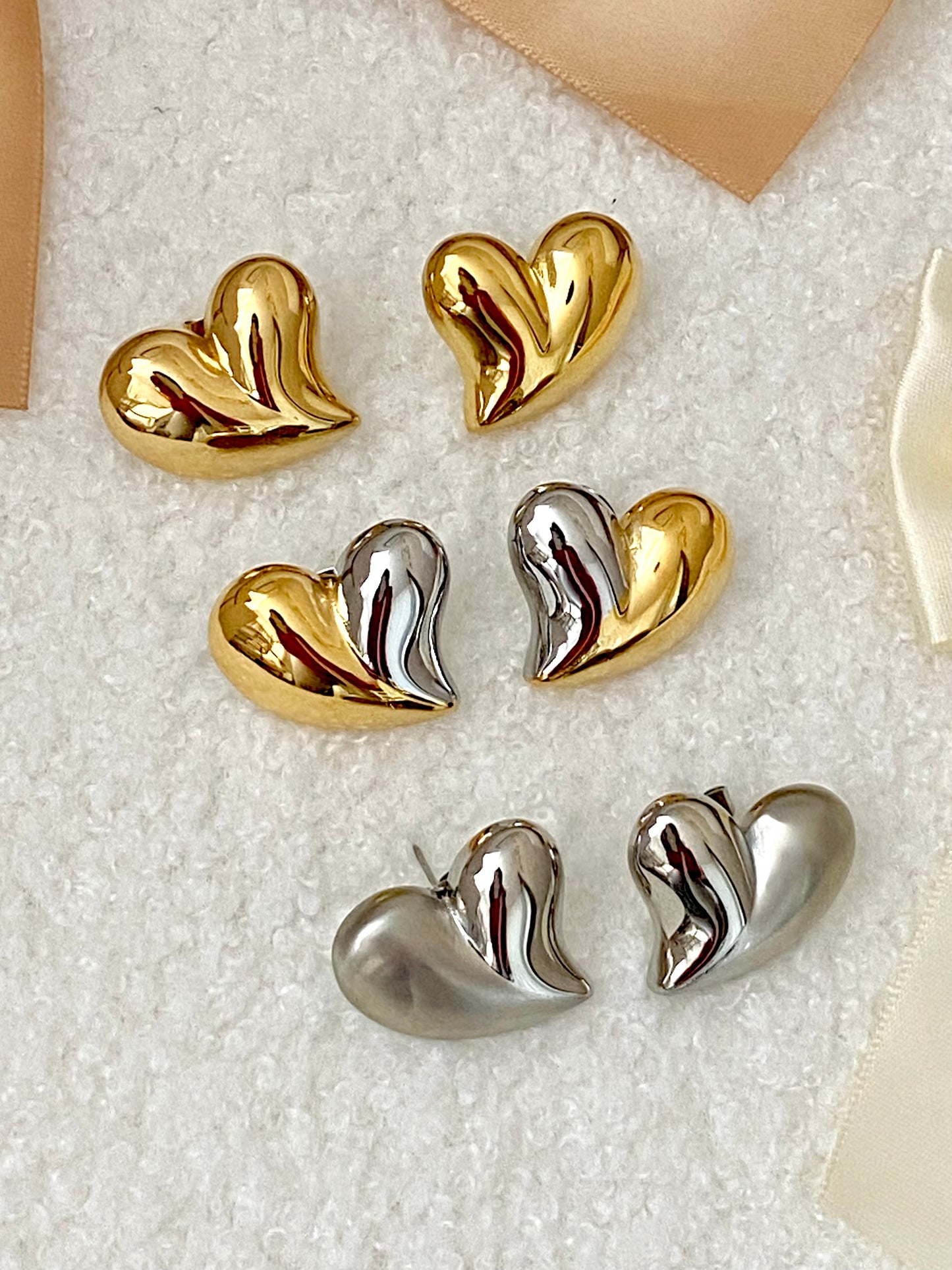 Hearts Chunky Earrings