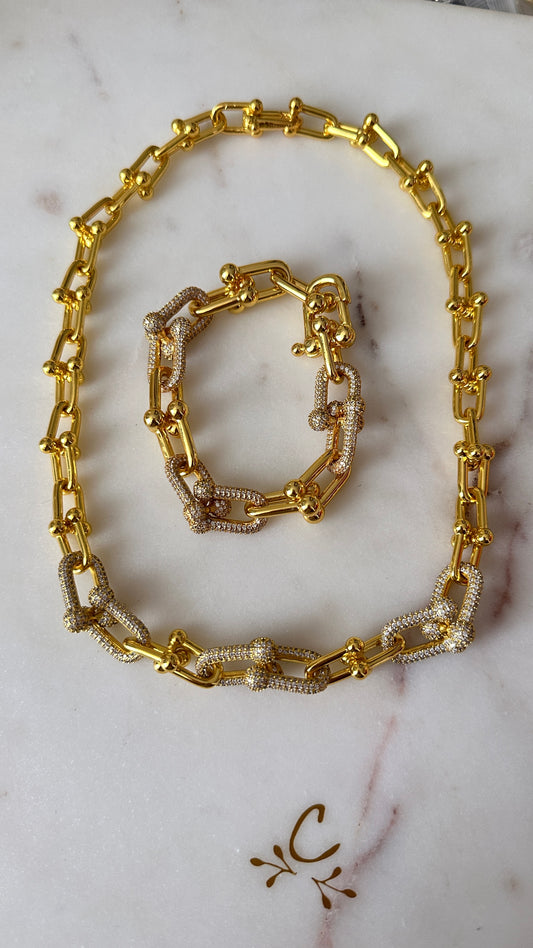 Slabon 6zirconia Gold Chain TIFF