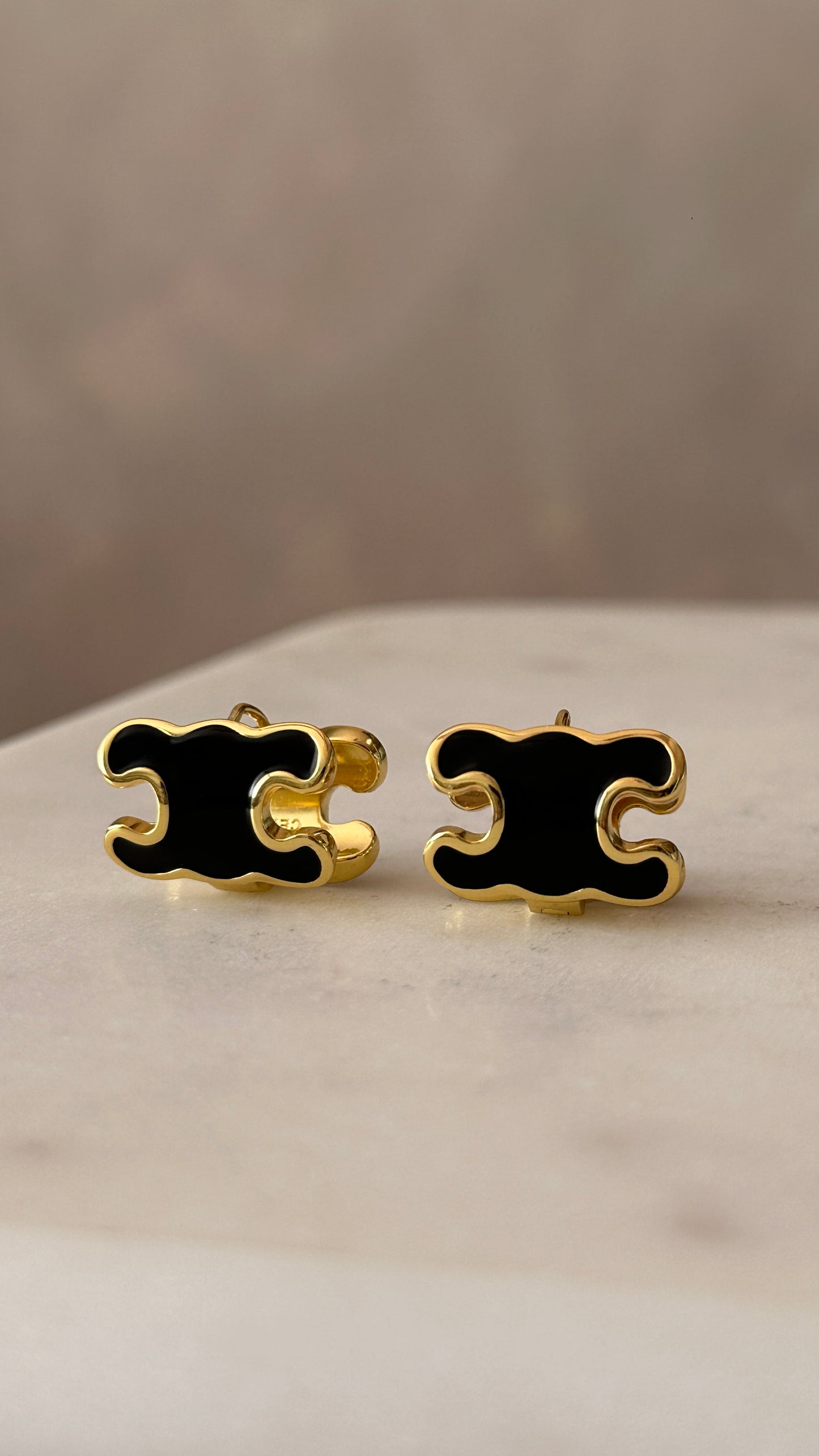 Black & Gold Earring