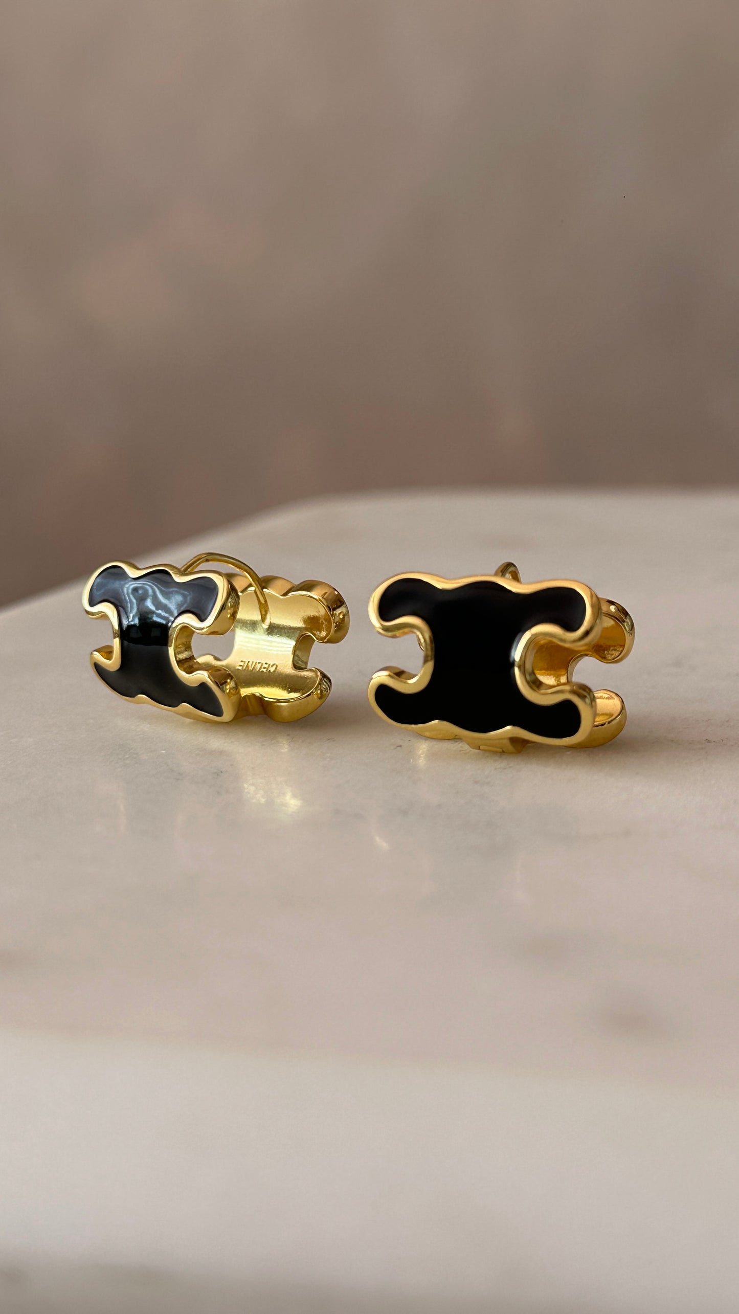 Black & Gold Earring