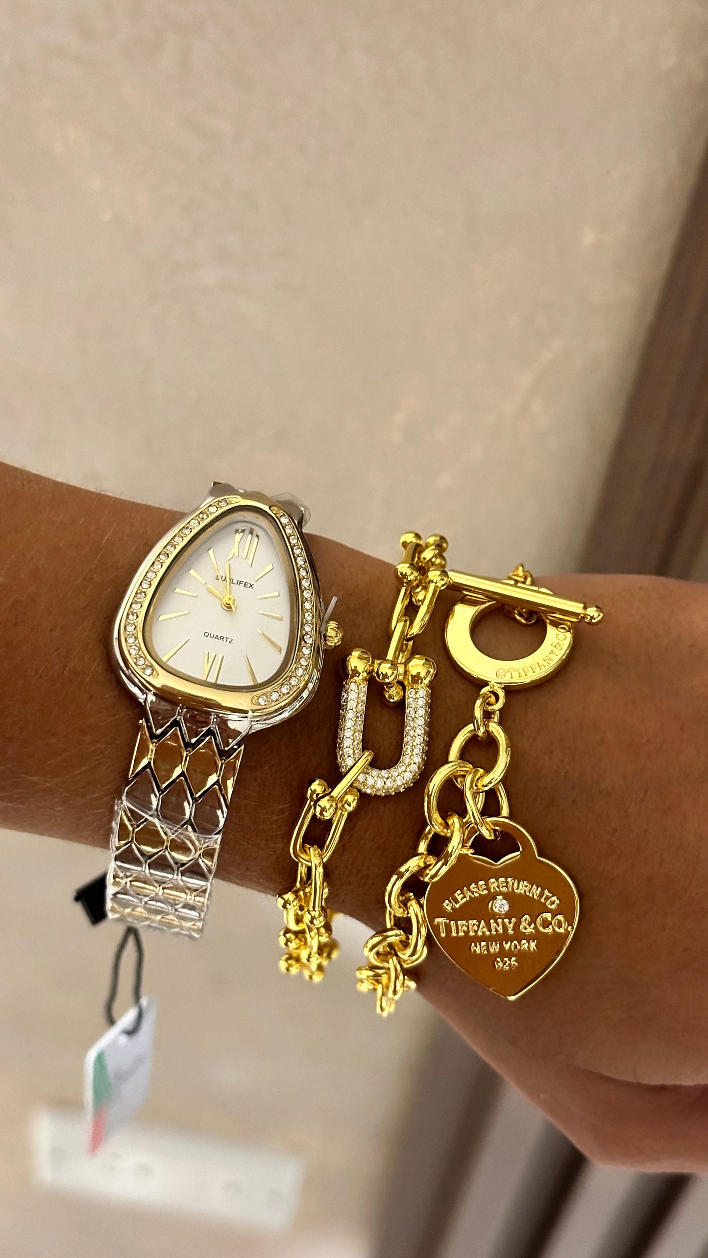 Double Tone Watch (Gold &Silver)