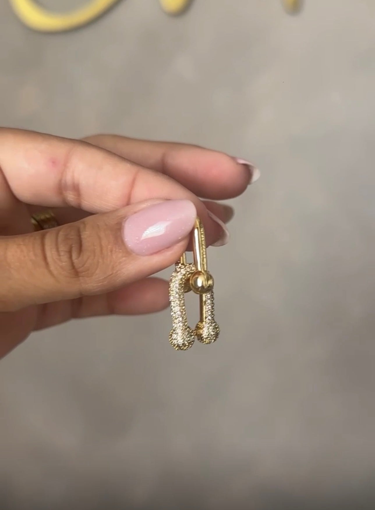 Gold Zirconia Earrings