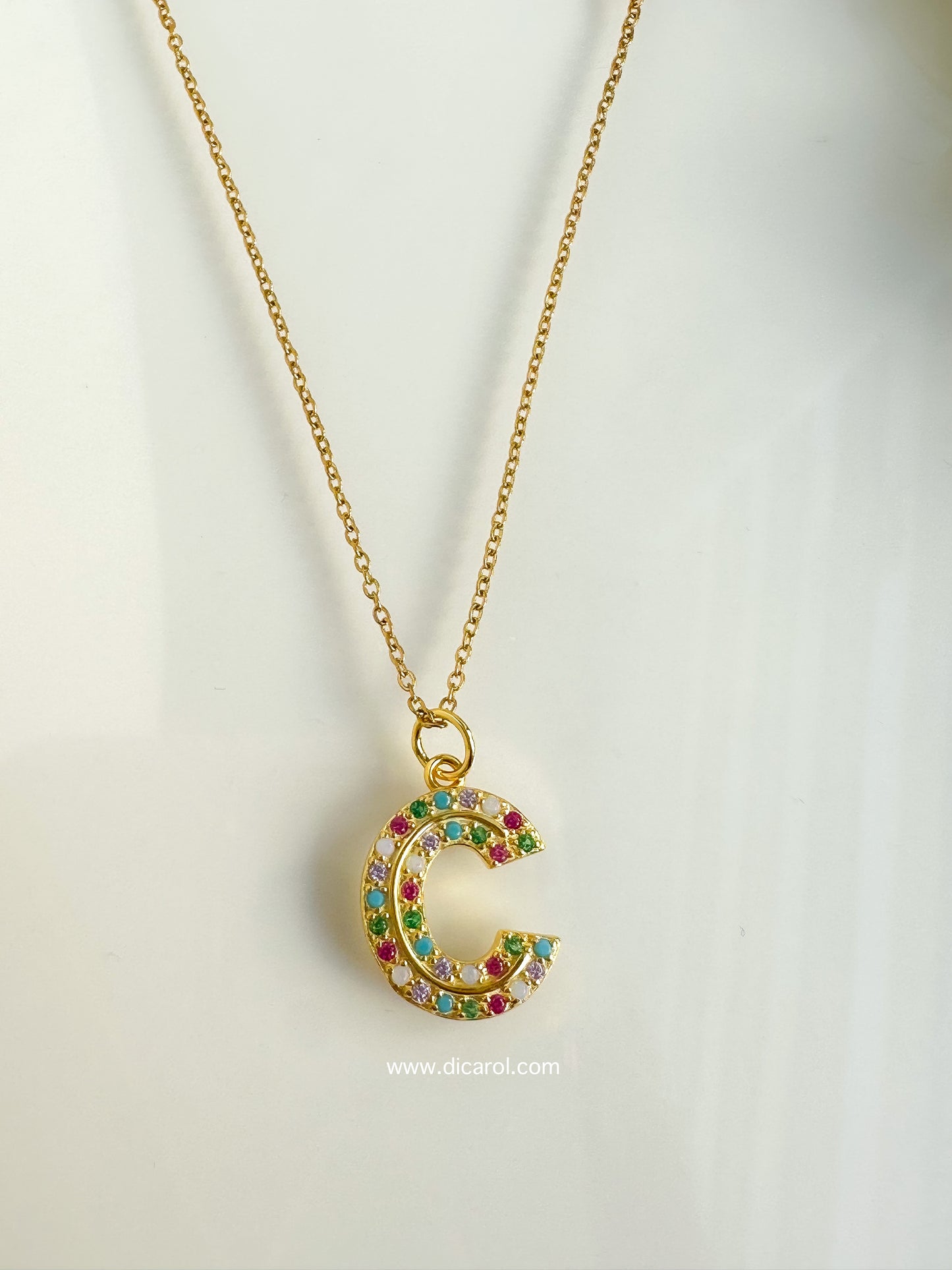 Colors Initial Necklace